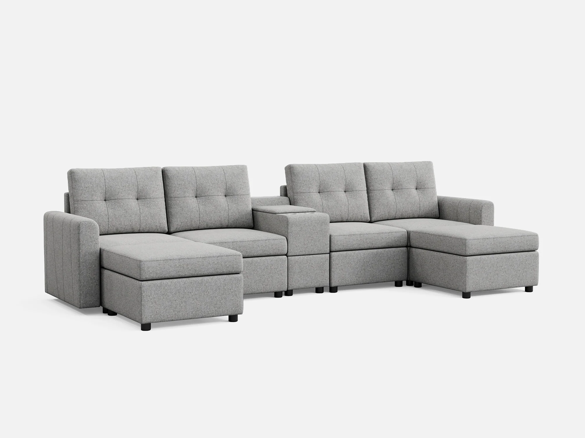 RUBIK III 4 Seats with 2 Ottomans & Console - Image 13