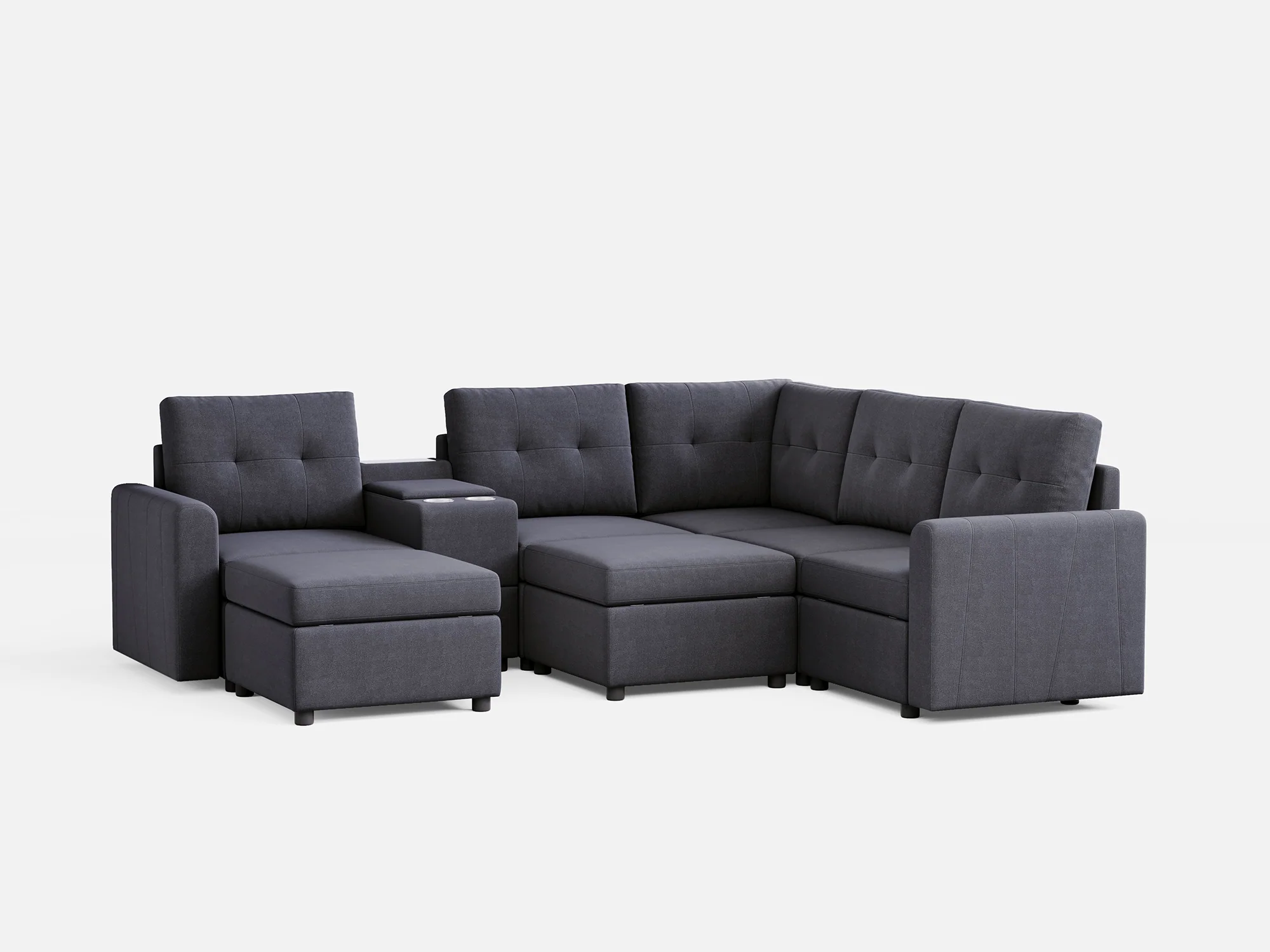 RUBIK III 4 Seats with 2 Ottomans & Corner & Console - Image 8