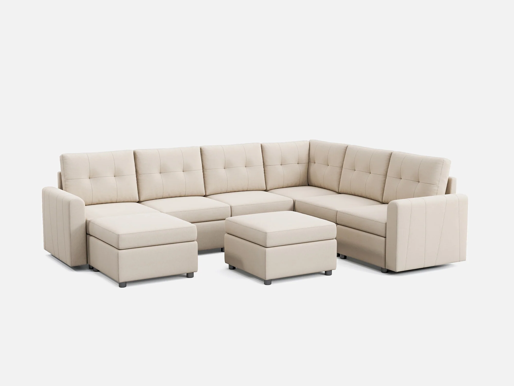 RUBIK III 5 Seats with Corner & 2 Ottomans - Image 18